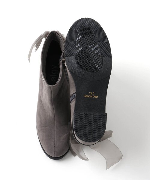 algy（アルジー）の「バックリボンスウェードショートブーツ（ブーツ・キッズ・ブラック/グレー・21/20/22/24/23）」の13枚目の写真