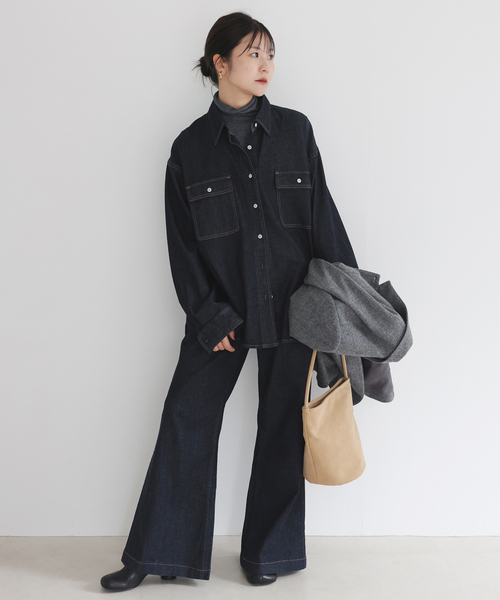 Healthy DENIM/ヘルシーデニム SLOBE別注 デニムシャツ petit Almond