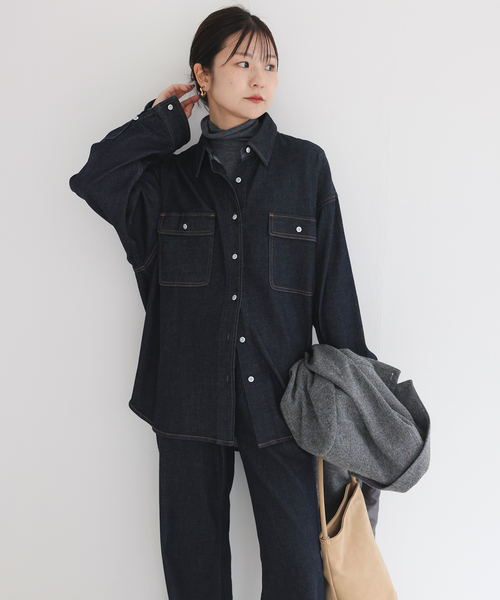 Healthy DENIM/ヘルシーデニム SLOBE別注 デニムシャツ petit Almond