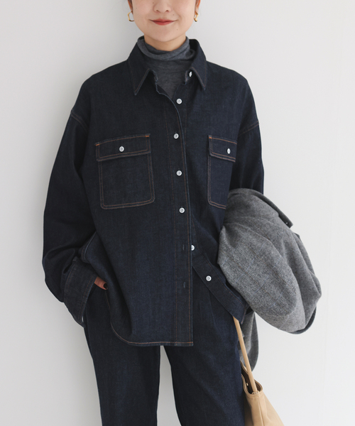 Healthy DENIM/ヘルシーデニム SLOBE別注 デニムシャツ petit Almond