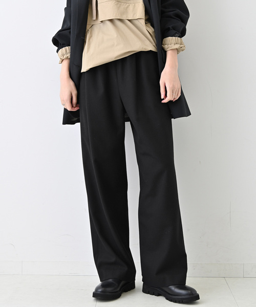 3サイズ展開/WEB限定/追加》ウール混ドロストイージースラックス