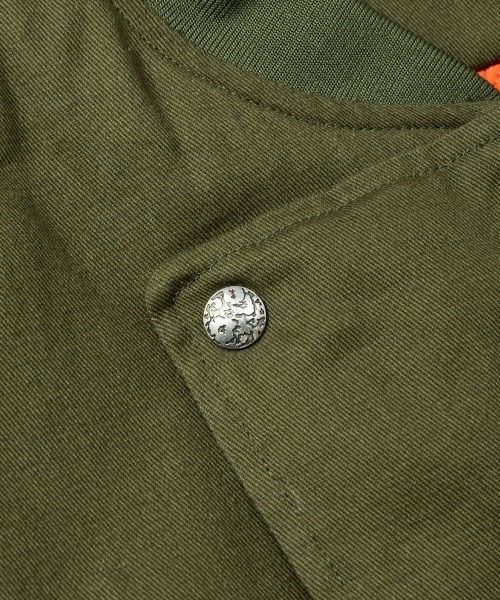 rehacer(レアセル)の「rehacer : Slant Twill Bomber Jacket / スラント ツイル ボンバー ジャケット(ミリタリージャケット・メンズ・ブラック/カーキ・LARGE/MEDIUM/SMALL)」の17枚目の写真