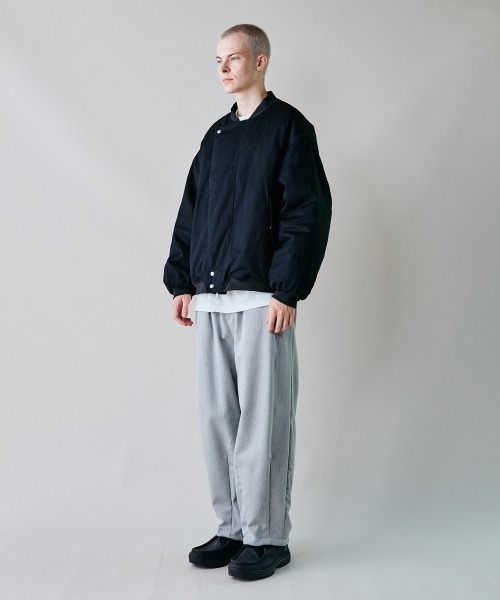 rehacer(レアセル)の「rehacer : Slant Twill Bomber Jacket / スラント ツイル ボンバー ジャケット(ミリタリージャケット・メンズ・ブラック/カーキ・LARGE/MEDIUM/SMALL)」の12枚目の写真