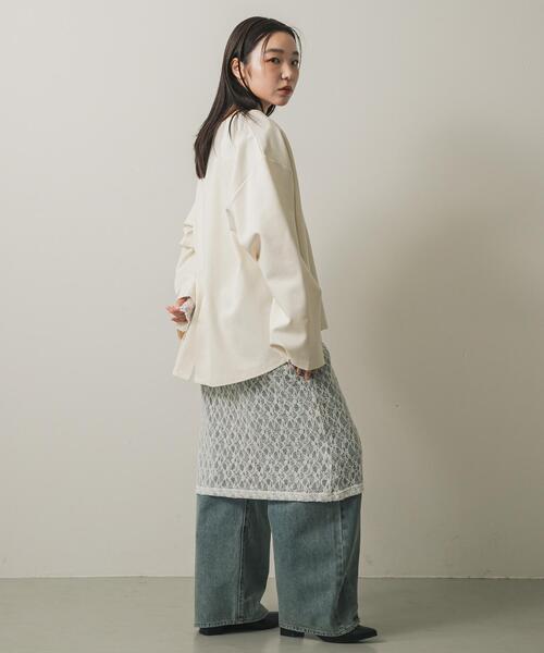 バックオープンレイヤードレースワンピース（ワンピース