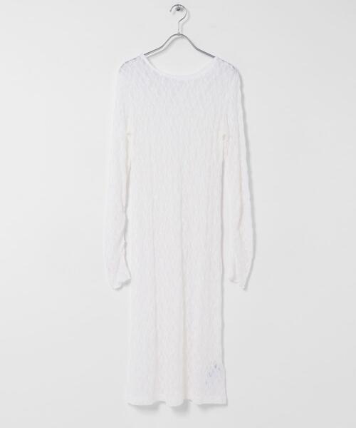 SENSE OF PLACE by URBAN RESEARCH（センスオブプレイスバイアーバンリサーチ）の「バックオープンレイヤードレースワンピース（ワンピース・レディース・ブラック/オフホワイト・ONE）」の7枚目の写真