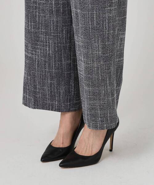 手洗い可／日本製／セットアップ可】ツィード見えワイドパンツ（その他