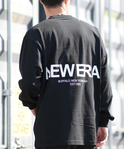 NEW ERA（ニューエラ）の「【ムラサキスポーツ限定】NEW ERA/ニューエラ LS OS CT TEEORIGIN MS ロンT 14877292/14877293（Tシャツ/カットソー・メンズ・ブラック/ホワイト・M/L/XL/2XL）」の2枚目の写真