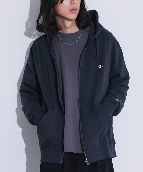 Champion（チャンピオン）の「【Champion】ジップアップパーカー（パーカー・メンズ・ネイビー/グレー/ブラック・L/XXL/XL）」の3枚目の写真
