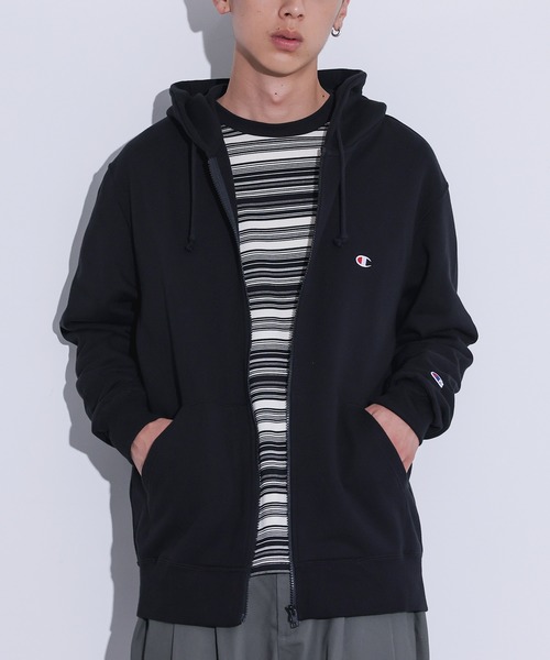 Champion（チャンピオン）の「【Champion】ジップアップパーカー（パーカー・メンズ・ネイビー/グレー/ブラック・L/XXL/XL）」の4枚目の写真