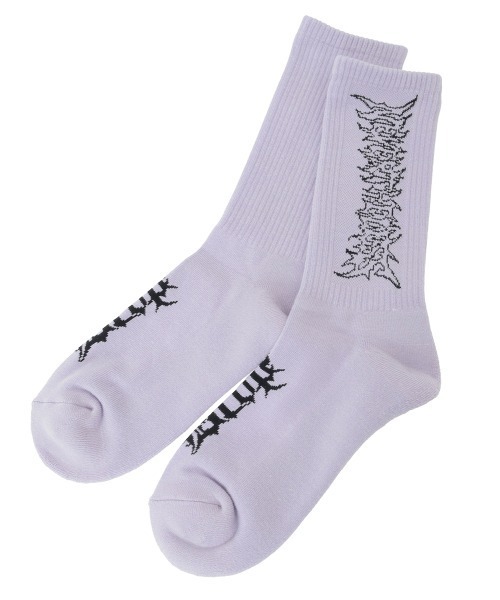 Candy Stripper（キャンディストリッパー）の「NEVERTHELESS RIB ソックス（ソックス/靴下・レディース・ブラック/オフホワイト/ラベンダー・FREE）」の4枚目の写真