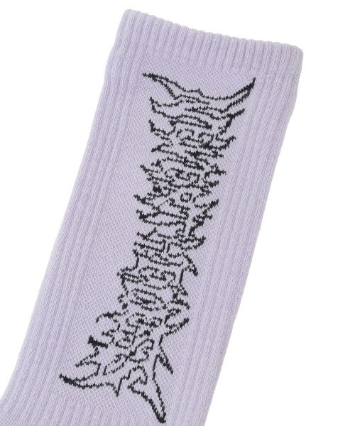 Candy Stripper（キャンディストリッパー）の「NEVERTHELESS RIB ソックス（ソックス/靴下・レディース・ブラック/オフホワイト/ラベンダー・FREE）」の5枚目の写真