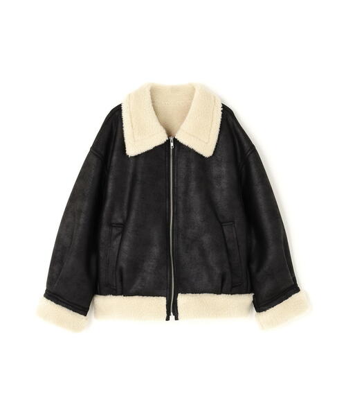 N.（N. Natural Beauty Basic）（エヌエヌナチュラルビューティーベーシック）の「フェイクムートンボアブルゾン（ブルゾン・レディース・ブラック/ブラウン・MEDIUM）」の15枚目の写真