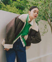 N.（N. Natural Beauty Basic） | フェイクムートンボアブルゾン(ブルゾン)