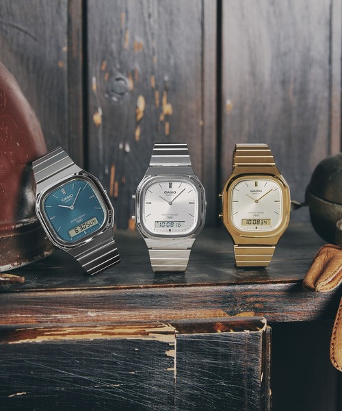 CASIO(カシオ)の「CASIO CLASSIC / AQ-240E-3AJF(アナログ腕時計・メンズ・グリーン・FREE)」の5枚目の写真