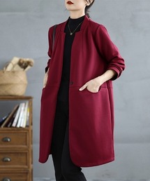 【新品タグ付き】Sono ソーノノーカラーコート　赤　サイズ1 未使用品 ノーカラーコート（レッド/赤色系）ファッション通販 - ZOZOTOWN