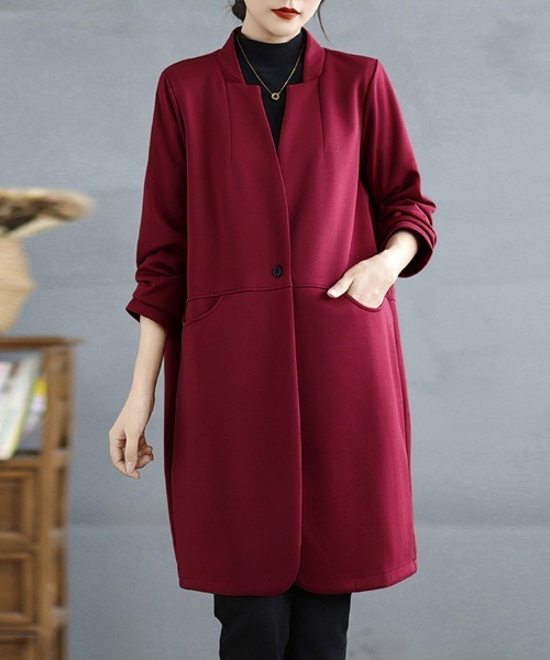 Simp Ltd. KDM NUMBER (N)INE ノーカラーコート B:MING by BEAMS (B: B:MING by BEAMS) No-collar coat (S-M) (coat no