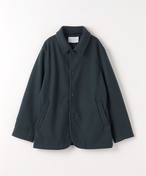 週末セール！UNITED ARROWS　ミニフリルニットジャケット　ネイビー セール】ニット メルトン カバーオール ジャケット＜A DAY IN THE LIFE