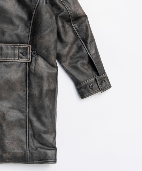 PRANK PROJECT（プランクプロジェクト）の「パディングレザーカーコート / Padded Leather Car Coat（その他アウター・レディース・ダークブラック/ブラック・FREE）」の20枚目の写真