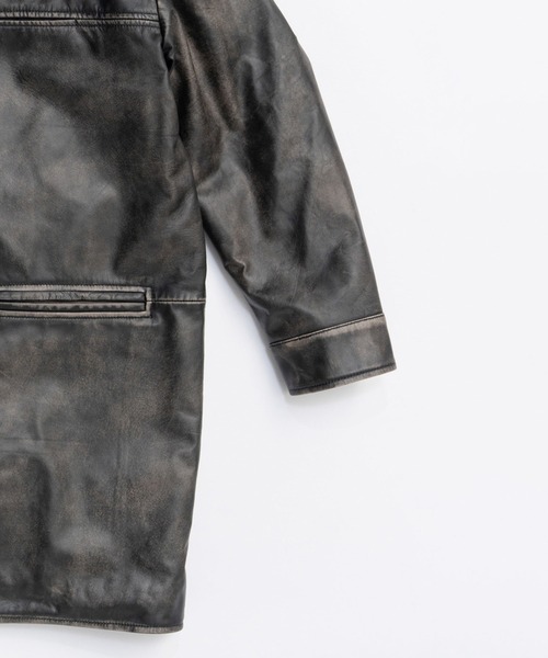 PRANK PROJECT（プランクプロジェクト）の「パディングレザーカーコート / Padded Leather Car Coat（その他アウター・レディース・ダークブラック/ブラック・FREE）」の18枚目の写真