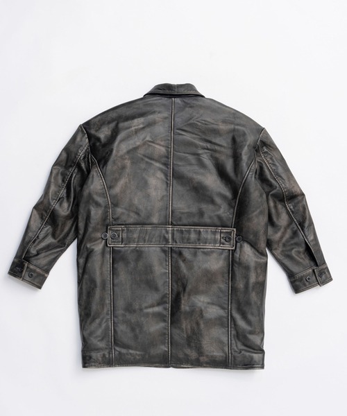 PRANK PROJECT（プランクプロジェクト）の「パディングレザーカーコート / Padded Leather Car Coat（その他アウター・レディース・ダークブラック/ブラック・FREE）」の16枚目の写真