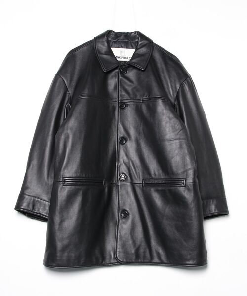 PRANK PROJECT（プランクプロジェクト）の「パディングレザーカーコート / Padded Leather Car Coat（その他アウター・レディース・ダークブラック/ブラック・FREE）」の13枚目の写真
