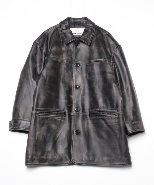 PRANK PROJECT（プランクプロジェクト）の「パディングレザーカーコート / Padded Leather Car Coat（その他アウター・レディース・ダークブラック/ブラック・FREE）」の14枚目の写真