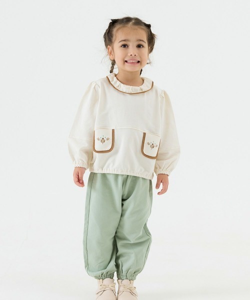 セール】【セットアップ】フォーリン襟付き長袖トップス＆パンツ