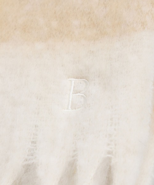 BARNYARDSTORM（バンヤードストーム）の「BARNYARDSTORM / 刺繍チェックストール【WEB限定カラー】（ストール/ショール・レディース・ブラック/イエロー/ブルー/レッド・FREE）」の14枚目の写真