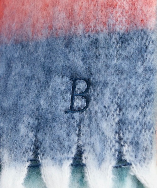 BARNYARDSTORM（バンヤードストーム）の「BARNYARDSTORM / 刺繍チェックストール【WEB限定カラー】（ストール/ショール・レディース・ブラック/イエロー/ブルー/レッド・FREE）」の19枚目の写真