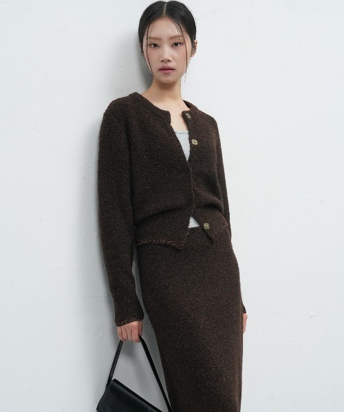 GENERAL IDEA(ジェネラルアイデア)の「【GENERAL IDEA】ブークレラメニットカーディガン / METAL MIX BOUCLE CARDIGAN(カーディガン/ボレロ・レディース・ブラック/ブラウン・L/M/S)」の9枚目の写真