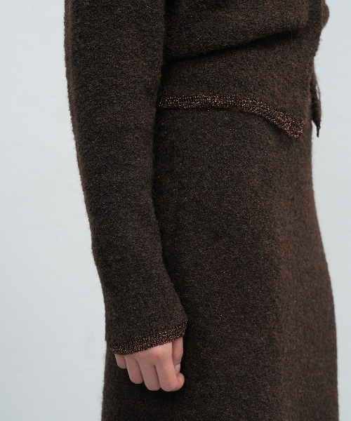 GENERAL IDEA(ジェネラルアイデア)の「【GENERAL IDEA】ブークレラメニットカーディガン / METAL MIX BOUCLE CARDIGAN(カーディガン/ボレロ・レディース・ブラック/ブラウン・L/M/S)」の10枚目の写真