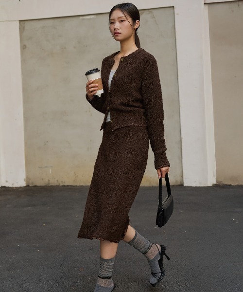GENERAL IDEA(ジェネラルアイデア)の「【GENERAL IDEA】ブークレラメニットカーディガン / METAL MIX BOUCLE CARDIGAN(カーディガン/ボレロ・レディース・ブラック/ブラウン・L/M/S)」の14枚目の写真