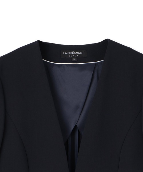 トリクシオンノーカラージャケット≪手洗い可能≫（ノーカラー