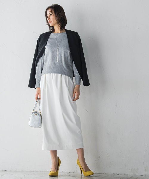 トリクシオンノーカラージャケット≪手洗い可能≫（ノーカラー