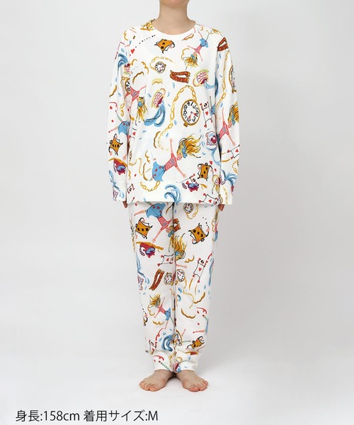 tsumori chisato SLEEP（ツモリチサト スリープ）の「あったか　パジャマ　長袖　長ズボン（ルームウェア/パジャマ・レディース・ホワイト系その他/ブラック系その他・LL）」の9枚目の写真