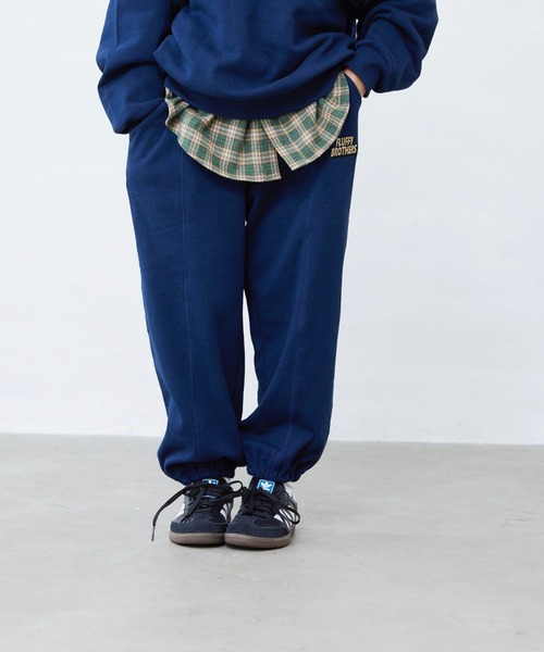 Fluffy BROTHERS(フラッフィーブラザーズ)の「スウェットパンツ(スウェットパンツ・キッズ・ブラウン/ネイビー/アイボリー・80/90/100/110/120/130/150/140)」の1枚目の写真