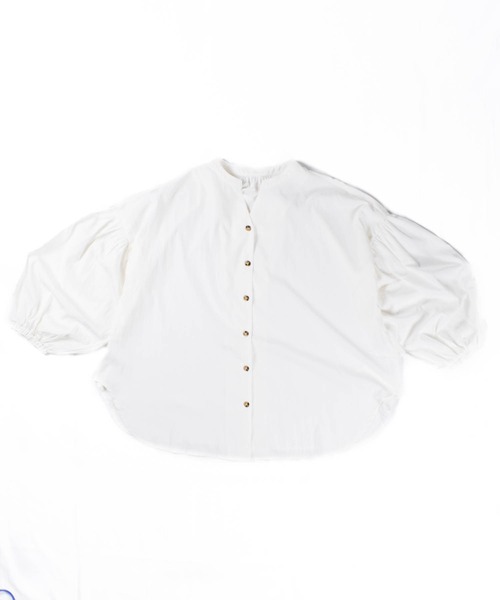 INNOCENT(イノセント)の「【ARC】【SWITCH by ARCH】Volume Sleeve Skipper Shirts ARM-706(シャツ/ブラウス・レディース・ブラウン/オフホワイト・FREE)」の11枚目の写真