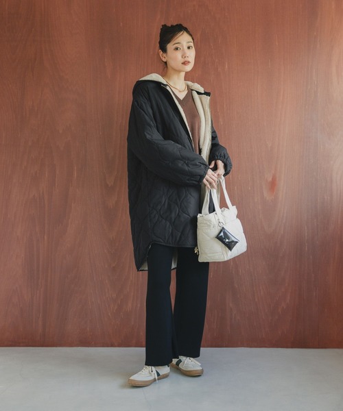 GLOBAL WORK（グローバルワーク）の「スウェットライクニットパンツ/571363（その他パンツ・レディース・ダークブラウン/ブラック/グレー・LARGE/MEDIUM）」の4枚目の写真