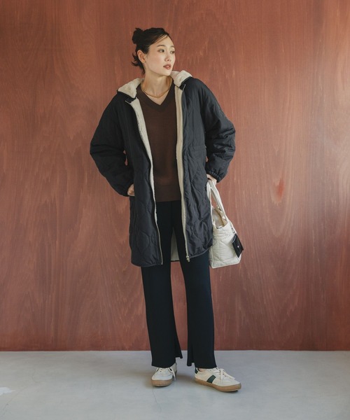 GLOBAL WORK（グローバルワーク）の「スウェットライクニットパンツ/571363（その他パンツ・レディース・ダークブラウン/ブラック/グレー・LARGE/MEDIUM）」の6枚目の写真