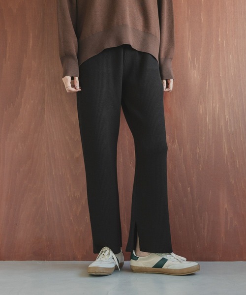 GLOBAL WORK（グローバルワーク）の「スウェットライクニットパンツ/571363（その他パンツ・レディース・ダークブラウン/ブラック/グレー・LARGE/MEDIUM）」の8枚目の写真