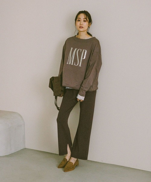 GLOBAL WORK（グローバルワーク）の「スウェットライクニットパンツ/571363（その他パンツ・レディース・ダークブラウン/ブラック/グレー・LARGE/MEDIUM）」の13枚目の写真