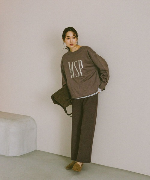 GLOBAL WORK（グローバルワーク）の「スウェットライクニットパンツ/571363（その他パンツ・レディース・ダークブラウン/ブラック/グレー・LARGE/MEDIUM）」の14枚目の写真