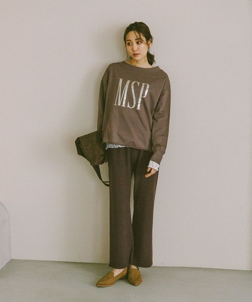 GLOBAL WORK（グローバルワーク）の「スウェットライクニットパンツ/571363（その他パンツ・レディース・ダークブラウン/ブラック/グレー・LARGE/MEDIUM）」の15枚目の写真