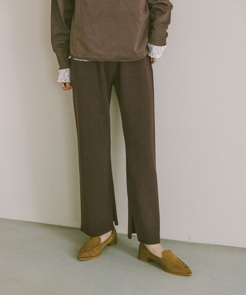 GLOBAL WORK（グローバルワーク）の「スウェットライクニットパンツ/571363（その他パンツ・レディース・ダークブラウン/ブラック/グレー・LARGE/MEDIUM）」の16枚目の写真