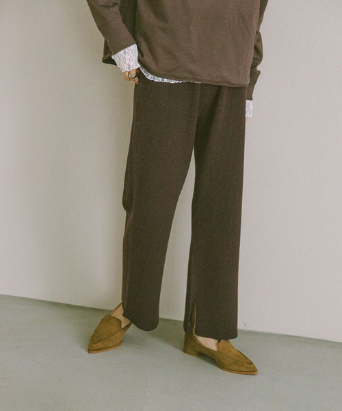 GLOBAL WORK（グローバルワーク）の「スウェットライクニットパンツ/571363（その他パンツ・レディース・ダークブラウン/ブラック/グレー・LARGE/MEDIUM）」の17枚目の写真