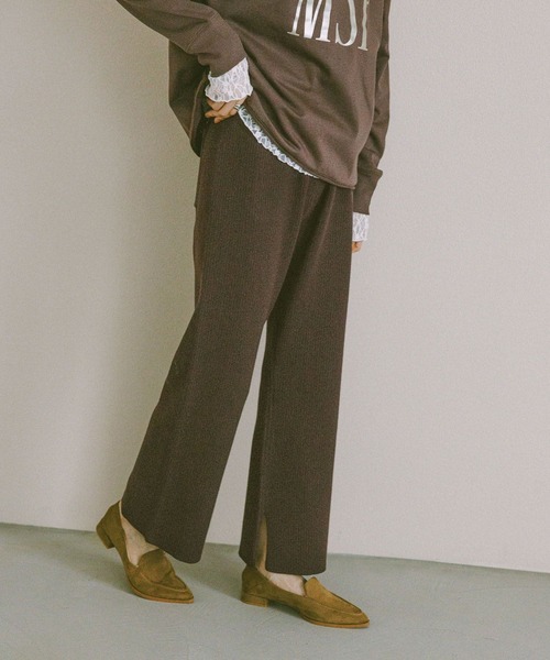 GLOBAL WORK（グローバルワーク）の「スウェットライクニットパンツ/571363（その他パンツ・レディース・ダークブラウン/ブラック/グレー・LARGE/MEDIUM）」の18枚目の写真