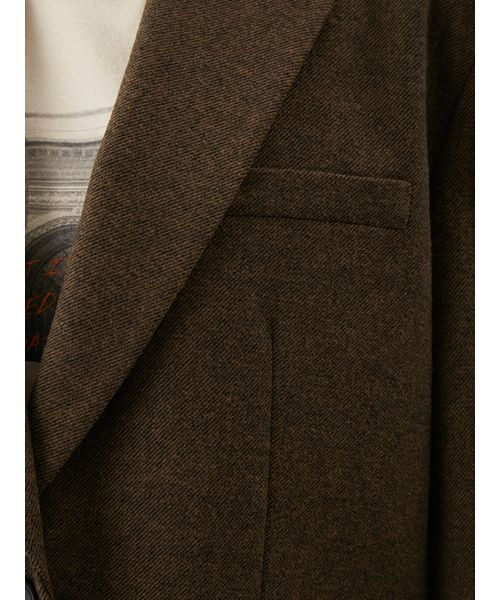 Mila Owen(ミラオーウェン)の「BIGコートジャケット(テーラードジャケット・レディース・ブラウン/ベージュ/グレー・0/1)」の11枚目の写真