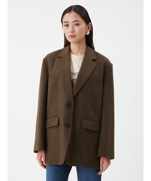 セール】BIGコートジャケット（テーラードジャケット）｜Mila Owen