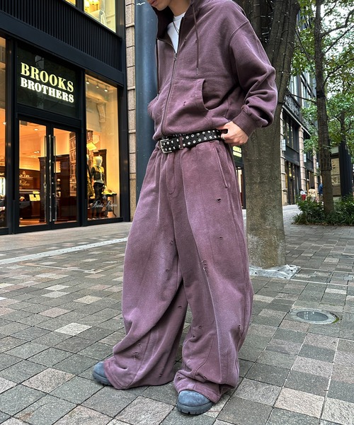 kutir(クティール)の「FADEPROCESSING THERMAL DOCKING DAMAGE BAGGY SWEAT PANTS/フェード加工サーマルドッキングダメージバギースウェットパンツ(スウェットパンツ・メンズ・杢グレー/ブラウン/ブラック・SMALL/MEDIUM/LARGE)」の22枚目の写真