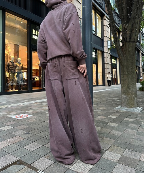 kutir(クティール)の「FADEPROCESSING THERMAL DOCKING DAMAGE BAGGY SWEAT PANTS/フェード加工サーマルドッキングダメージバギースウェットパンツ(スウェットパンツ・メンズ・杢グレー/ブラウン/ブラック・SMALL/MEDIUM/LARGE)」の21枚目の写真